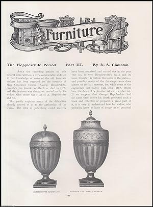 Imagen del vendedor de The Hepplewhite Period (part 3). An original article from The Connoisseur, 1905. a la venta por Cosmo Books