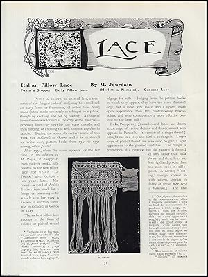 Imagen del vendedor de Italian Pillow Lace. An original article from The Connoisseur, 1906. a la venta por Cosmo Books