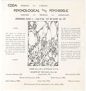[Flyer]: CODA Presents a Show of Psychological and Psychedelic Paintings Drawings Assemblages Ope...