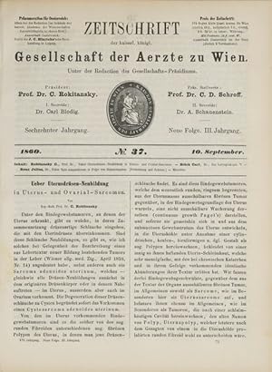 Bild des Verkufers fr Ueber Uterusdrsen-Neubildung in Uterus- und Ovarial-Sarcomen (pp.577-581). zum Verkauf von Antiq. F.-D. Shn - Medicusbooks.Com