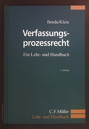 Bild des Verkufers fr Verfassungsprozessrecht : ein Lehr- und Handbuch. Lehr- und Handbuch zum Verkauf von books4less (Versandantiquariat Petra Gros GmbH & Co. KG)