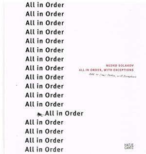 Imagen del vendedor de All in order, with Exceptions. a la venta por Antiquariat Bernd Preler