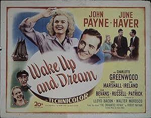 Seller image for Wake Up and Dream Lobby Title Card 1946 John Payne, June Haver for sale by AcornBooksNH