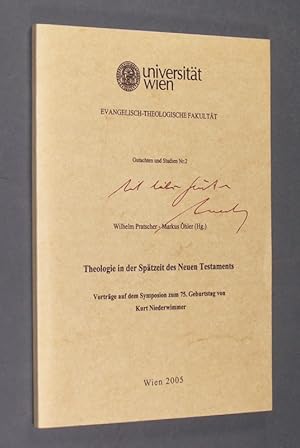 Bild des Verkufers fr Theologie in der Sptzeit des Neuen Testaments. Vortrge auf dem Symposion zum 75. Geburtstag von Kurt Niederwimmer. [Herausgegeben von Wilhelm Pratscher und Markus hler]. (= Evangelisch-Theologische Fakultt. Gutachten und Studien Nr. 2). zum Verkauf von Antiquariat Kretzer