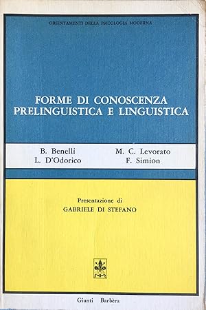 Forme di conoscenza prelinguistica e linguistica