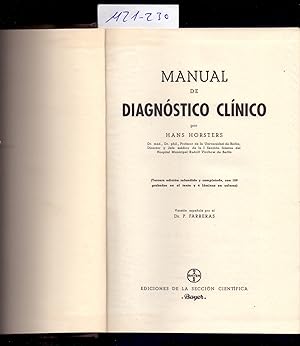 Seller image for MANUAL DE DIAGNOSTICO CLINICO for sale by Libreria 7 Soles