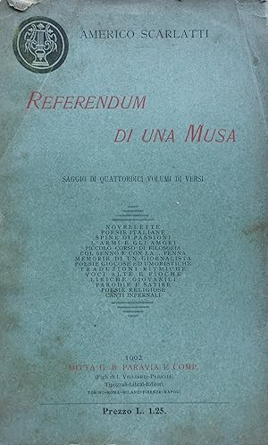 Referendum di una musa. Saggio di quattordici volumi di versi