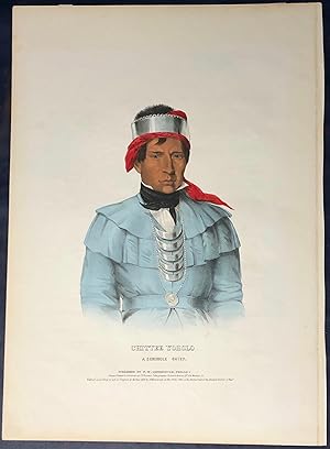 Seller image for CHITTEE YOHOLO a Seminole Chief. Folio, Hand-Colored Lithograph, from History of the Indian Tribes of North America, with Biographical Sketches and Anecdotes of the Principal Chiefs for sale by Moroccobound Fine Books, IOBA