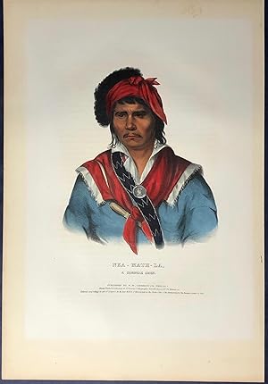 Seller image for NEA-MATH-LA, A Seminole Chief. Folio, Hand-Colored Lithograph, from History of the Indian Tribes of North America, with Biographical Sketches and Anecdotes of the Principal Chiefs for sale by Moroccobound Fine Books, IOBA