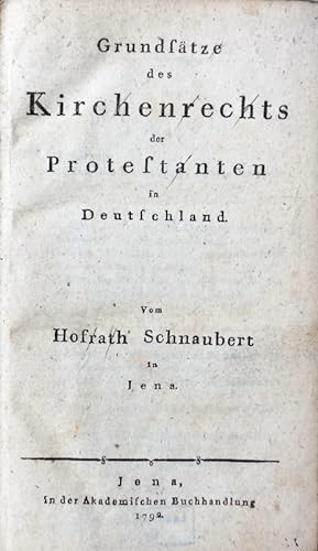 Grundsätze des Kirchenrechts der Protestanten in Deutschland.