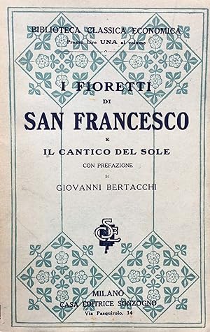 Image du vendeur pour I fioretti di San Francesco e il Cantico del Sole mis en vente par TORRE DI BABELE