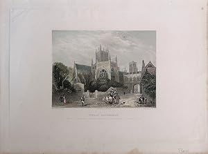 Imagen del vendedor de Wells Cathedral. The Chapter House and Eastern Gate. a la venta por theoldmapman