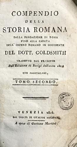 Compendio della storia romana. Tomo secondo