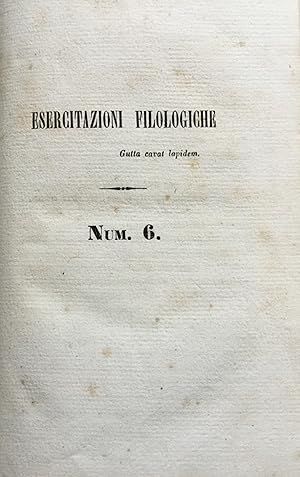 Esercitazioni filologiche num. 6