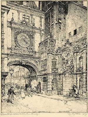 The Grosse Horloge and Fountain, Rouen, Normandy