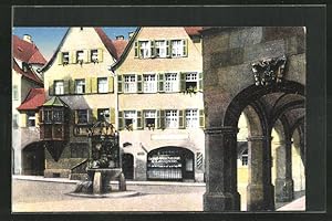 Bild des Verkufers fr Ansichtskarte Stuttgart, Altstadt, Hans im Glck-Brunnen zum Verkauf von Bartko-Reher