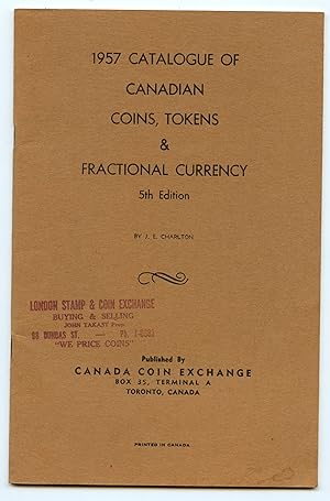 1957 Catalogue of Canadian Coins, Tokens & Fractional Currency