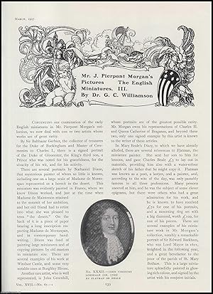 Bild des Verkufers fr Mr. J. Pierpont Morgan's Pictures (part 3) : The English Miniatures. An original article from The Connoisseur, 1907. zum Verkauf von Cosmo Books