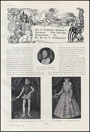 Image du vendeur pour Mr. J. Pierpont Morgan's Pictures (part 6) : The Foreign Miniatures. An original article from The Connoisseur, 1907. mis en vente par Cosmo Books