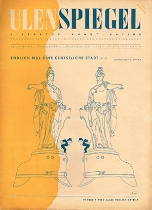 Bild des Verkufers fr Ulenspiegel, Jahrgang 3, Nr. 20, 1948 Endlich mal eine christliche Stadt . zum Verkauf von Leipziger Antiquariat