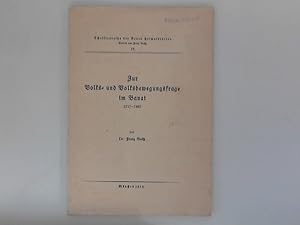 Zur Volks- und Volksbewegungsfrage im Banat 1717-1867 Schriftreihe der Neuen Heimatblätter geleit...