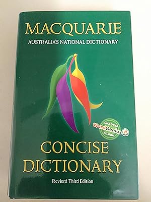 Bild des Verkufers fr Macquarie Concise Dictionary - Australia's National Dictionary - Revised Third Edition - Includes Word Genius CD-ROM zum Verkauf von Rons Bookshop (Canberra, Australia)