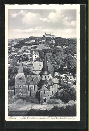 Ansichtskarte Fulda, Blick vom Dom auf die Michaeliskirche u. Frauenberg