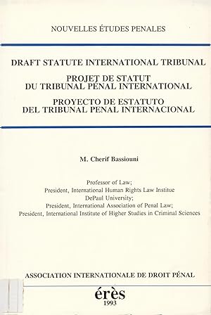 Bild des Verkufers fr Draft Statute International Tribunal Projet de Statut Du Tribunal Penal International Proyecto de Estatuto Del Tribunal Penal Internacional zum Verkauf von avelibro OHG