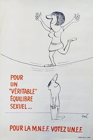 Bild des Verkufers fr Pour un "vritable" quilibre sexuel.Pour la MNEF votez UNEF zum Verkauf von LIBRAIRIE SEKSIK