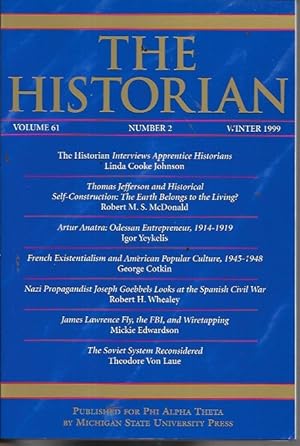 Imagen del vendedor de The Historian Volume 61 Number 2 (Winter 1999) a la venta por Bookfeathers, LLC