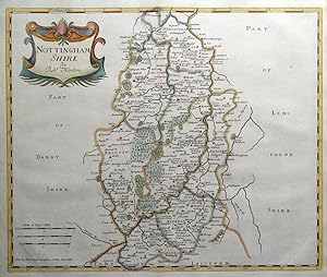 Antique Map NOTTINGHAMSHIRE, Robert Morden, original 1722