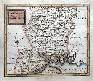 Original Antique County Map c1835 Pigot HAMPSHIRE
