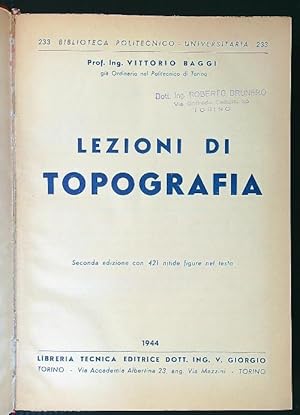 Immagine del venditore per Lezioni di topografia venduto da Librodifaccia