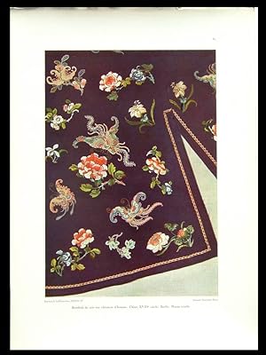 BRODERIE DE SOIE, CHINE -1925- PHOTOLITHOGRAPHIE, CHINESE SILK