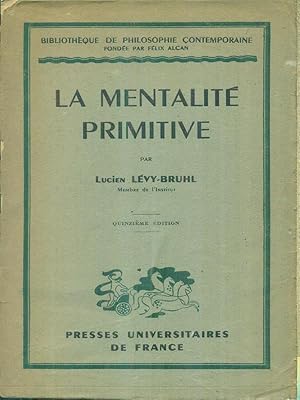 Image du vendeur pour La mentalite' primitive mis en vente par Miliardi di Parole