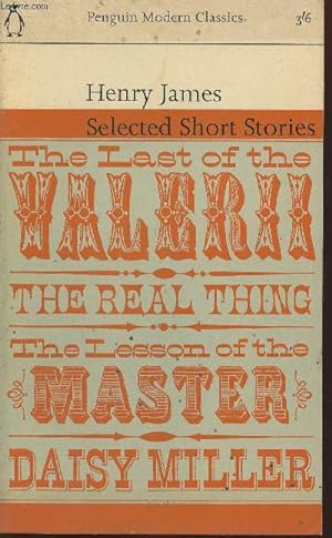 Seller image for Selected short stories- The last of the Valerii/The real thing/The lesson of the master/ Daisy Miller for sale by Le-Livre