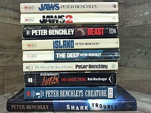 Seller image for 9 Peter Benchley Novels (Creature, Shark Trouble, Jaws, Jaws 2, B for sale by Archives Books inc.