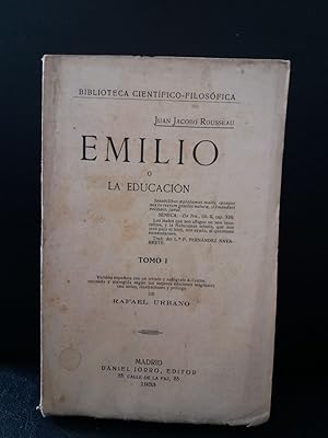 Imagen del vendedor de Emilio o la educacin. Tomo I. a la venta por Librera El Crabo