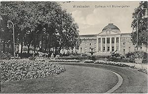 AK Wiesbaden. Curhaus mit Blumengarten. ca. 1915