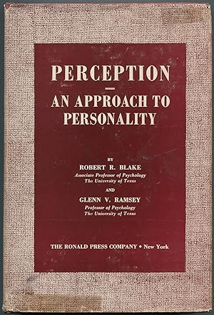 Imagen del vendedor de Perception: An Approach to Personality a la venta por Between the Covers-Rare Books, Inc. ABAA