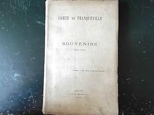 Bild des Verkufers fr Comte de Franqueville. Souvenirs, 1840-1919. zum Verkauf von JLG_livres anciens et modernes