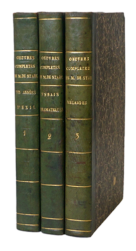 Oeuvres inédites, de Mme la Baronne de Staël, publiées par son fils.