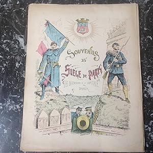 Souvenirs du SIEGE de PARIS 1870 - 1871 16 gravures en couleurs