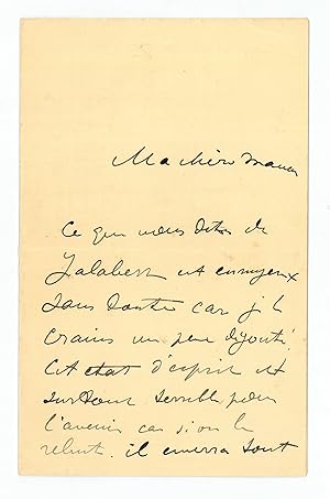 Image du vendeur pour Autograph letter signed ("Henri"). mis en vente par Antiquariat INLIBRIS Gilhofer Nfg. GmbH