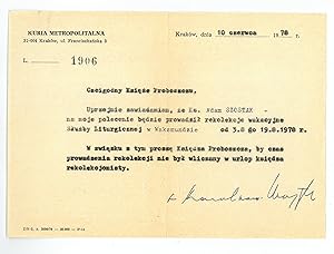 Imagen del vendedor de Ms. Brief mit eigenh. U. a la venta por Antiquariat INLIBRIS Gilhofer Nfg. GmbH