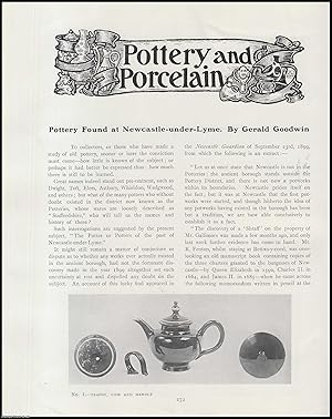 Bild des Verkufers fr Pottery Found at Newcastle-under-Lyme. An original article from The Connoisseur, 1909. zum Verkauf von Cosmo Books