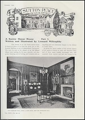 Seller image for An Old Tudor Surrey Manor House (part 1) : Sutton Place by Guildford. An original article from The Connoisseur, 1909. for sale by Cosmo Books