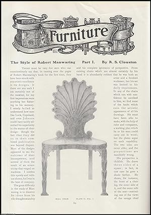 Seller image for The Style of Robert Manwaring (part 1) : Furniture designer. An original article from The Connoisseur, 1909. for sale by Cosmo Books