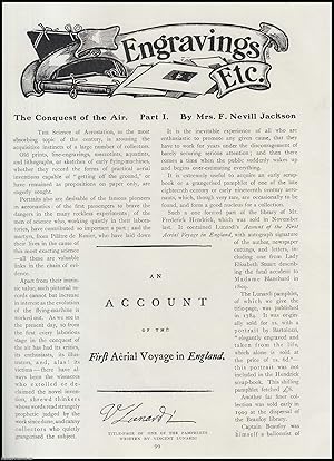 Seller image for The Conquest of The Air : Old Prints, Line-Engravings, Mezzotints, Aquatints, & Lithographs, or Sketches of Early Flying-Machines. An original article from The Connoisseur, 1910. for sale by Cosmo Books
