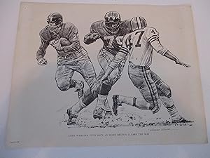 Bild des Verkufers fr Robert Riger Football Prints (set of 3 NY Giants prints) zum Verkauf von Leilani's Books